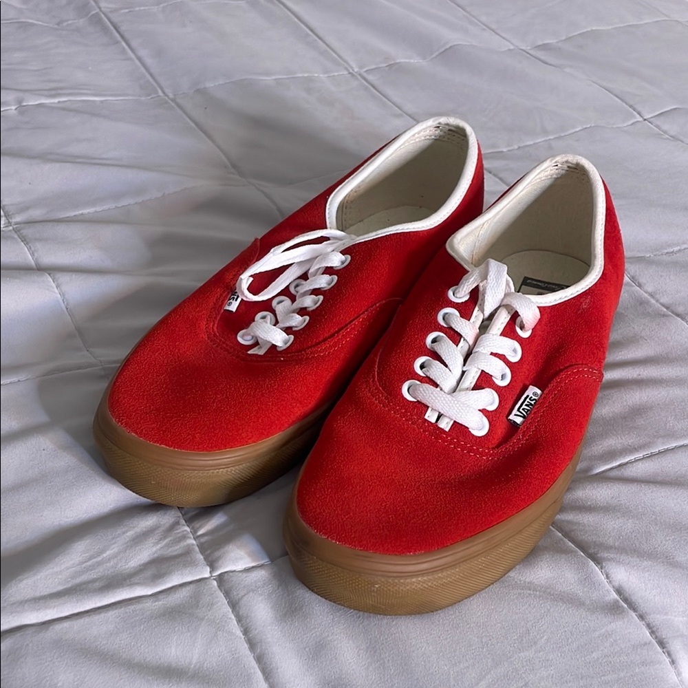 Vans Red Canvas Sneakers
